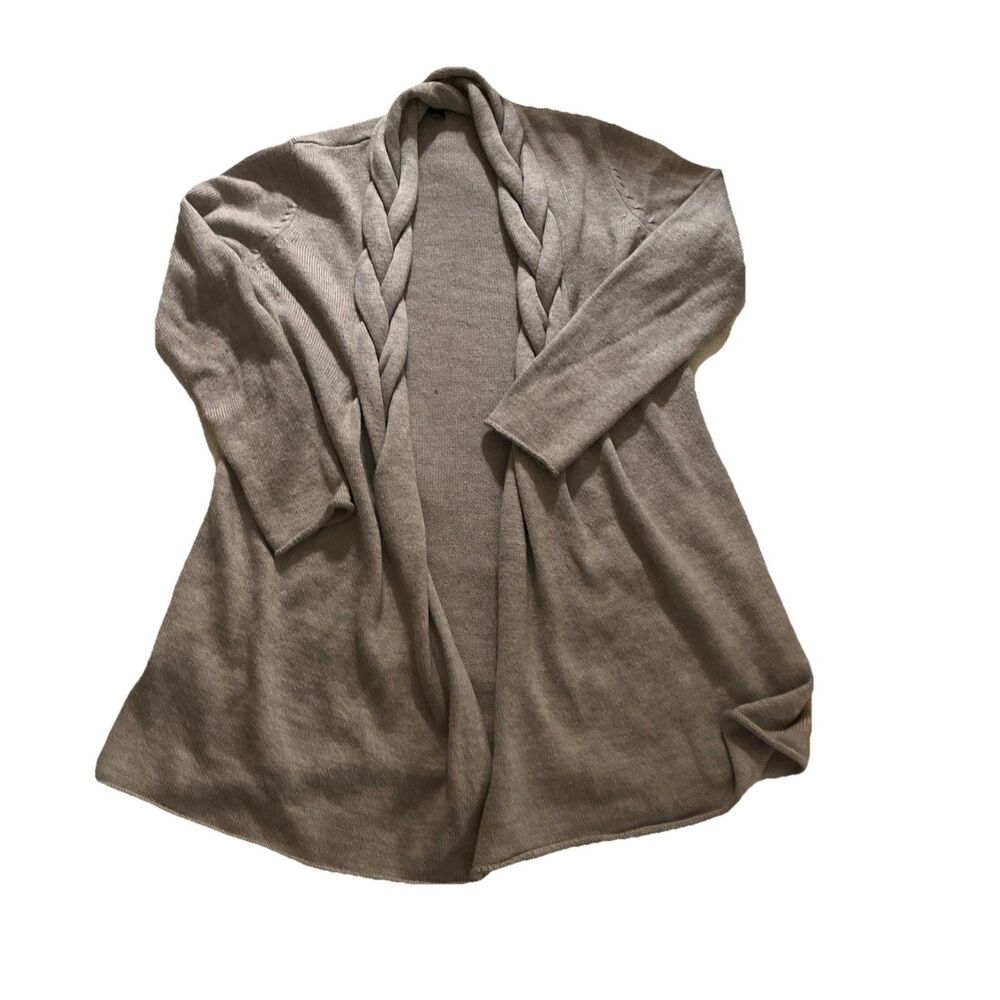 Chadwick of Boston Women’s Gray Open Front Cardigan Sweater Medium